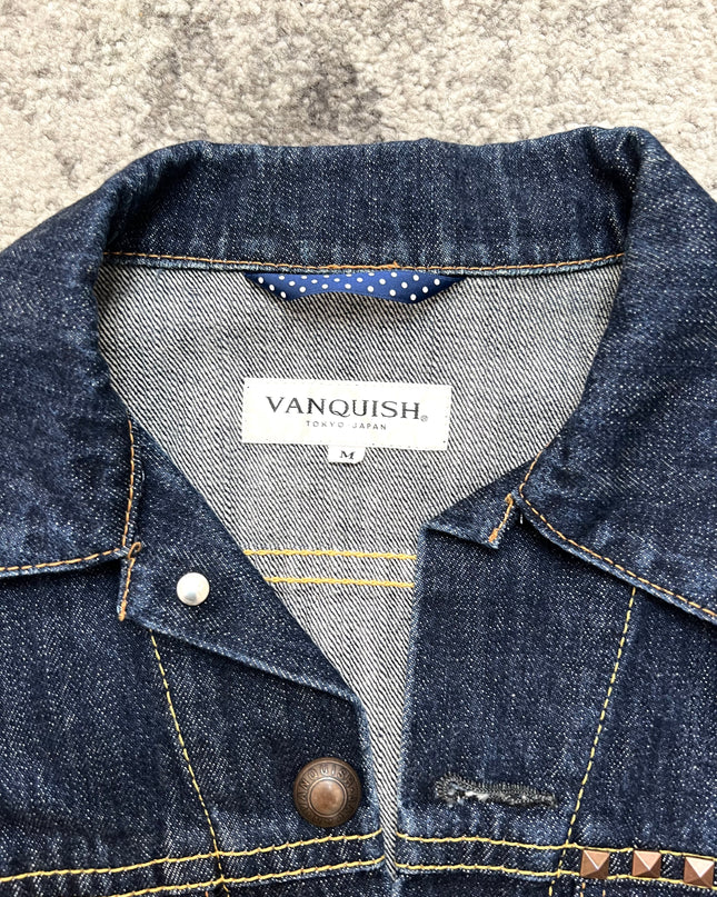 VANQUISH STUDDED INDIGO DENIM JACKET