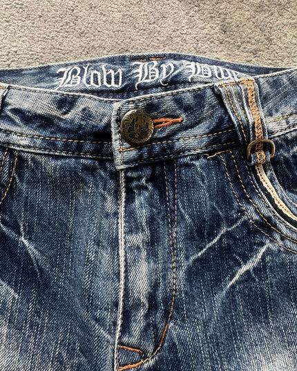 BLOW BY BLUE "DISTRESSED INDIGO" DENIM (S-M)