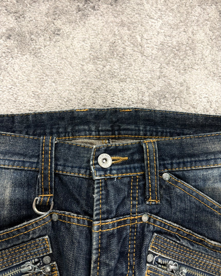 HIDEAWAYS "PHANTOM ZIP" DENIM (M)