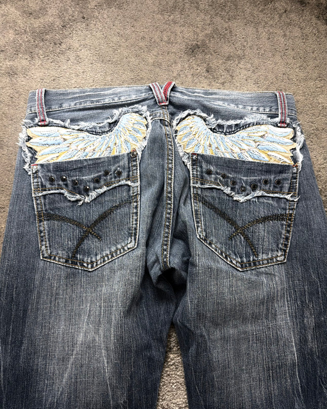 ANTI-LABEL "SHADOW WHISKER" DENIM