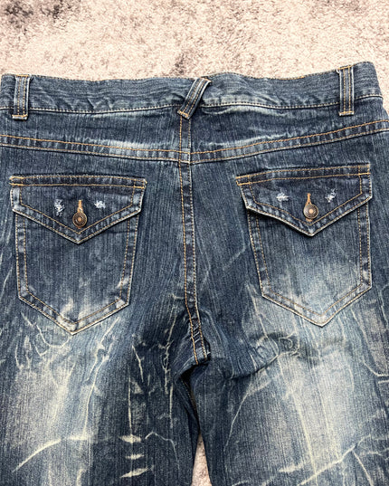 91 "SHATTER EFFECT INDIGO" DENIM