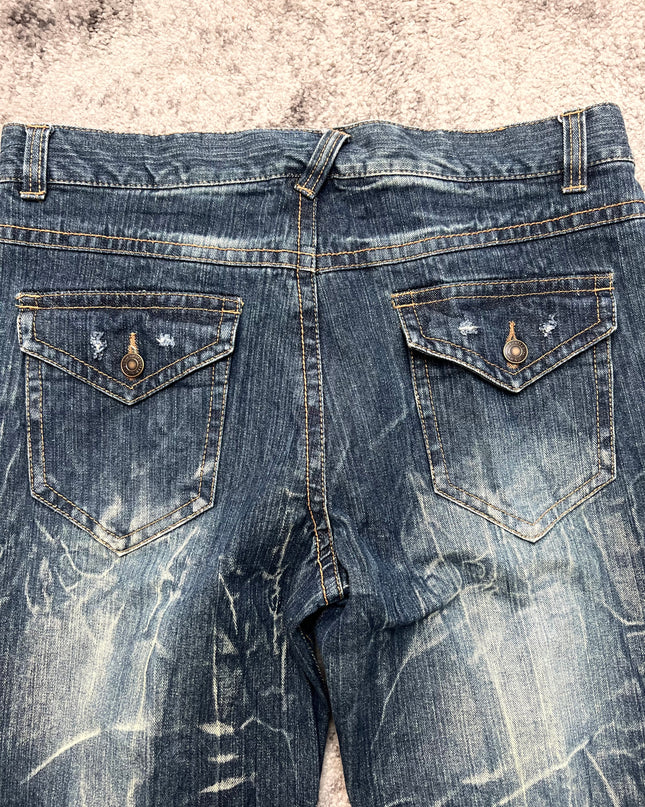 91 "SHATTER EFFECT INDIGO" DENIM
