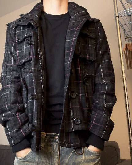 SUGGESTION "COLD STATIC PLAID" PUFFER