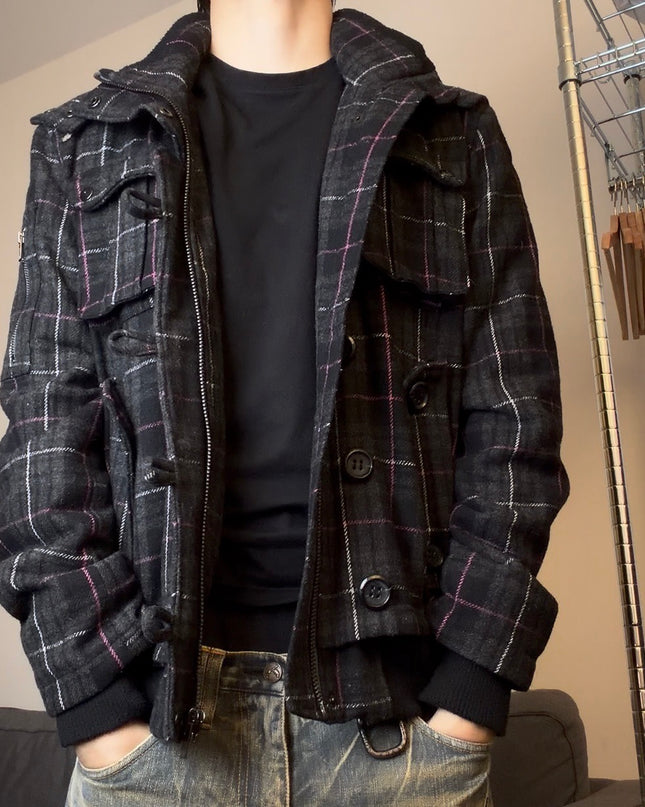 SUGGESTION "COLD STATIC PLAID" PUFFER