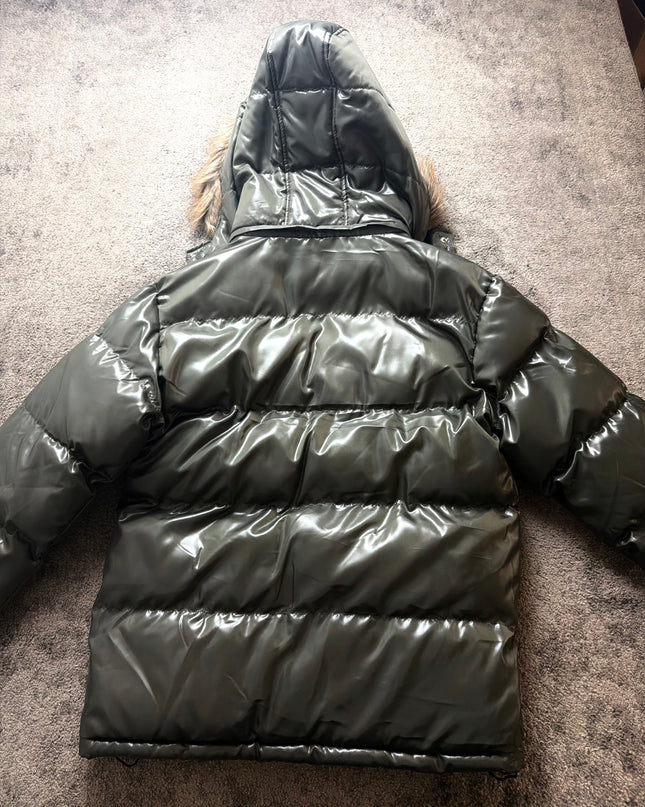 TAKEAWAY "OLIVE GLOSS" PUFFER