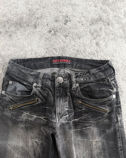 JACK SERIKA "SHADOW ZIP" FLARE DENIM (S)