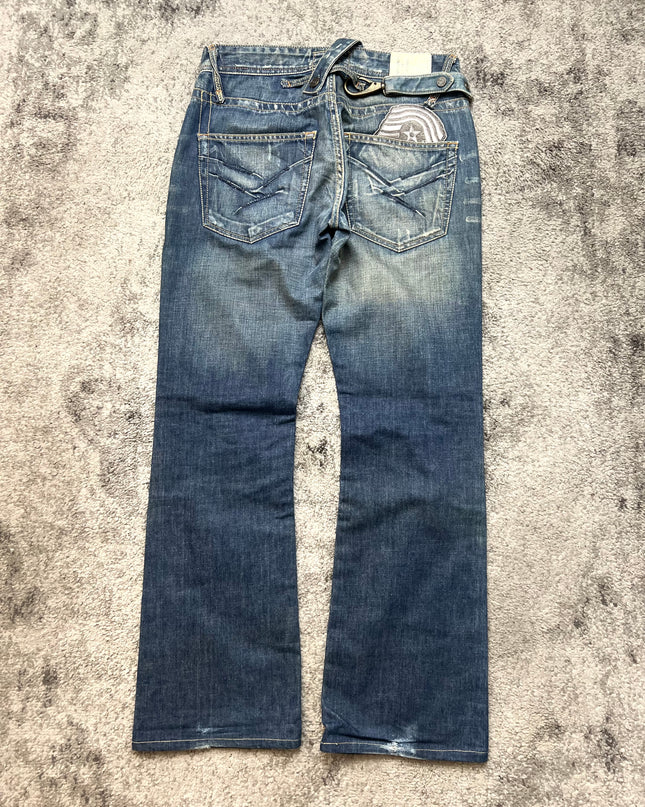 TAVERNI "DISTRESSED HORIZON" DENIM