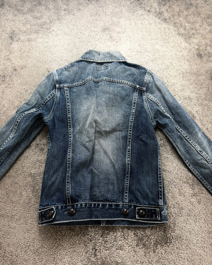 VANQUISH "ZIPPED FADE" DENIM JACKET (S-M)