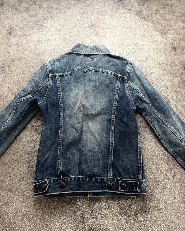 VANQUISH "ZIPPED FADE" DENIM JACKET (S-M)