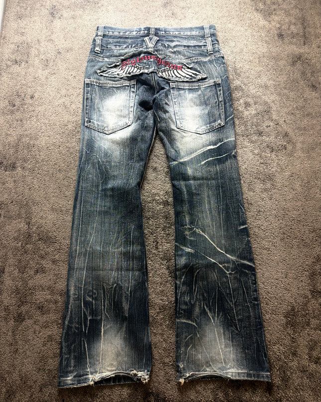 NYLAUS "CRACKED FADE" DENIM