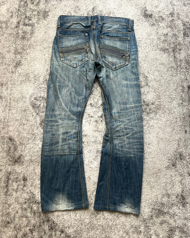 NICOLE CLUB "DUAL ZIPPER PHANTOM" DENIM