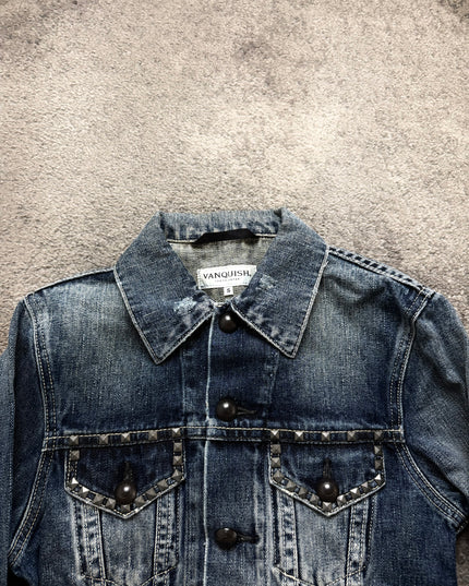 VANQUISH "ZIPPED FADE" DENIM JACKET (S-M)