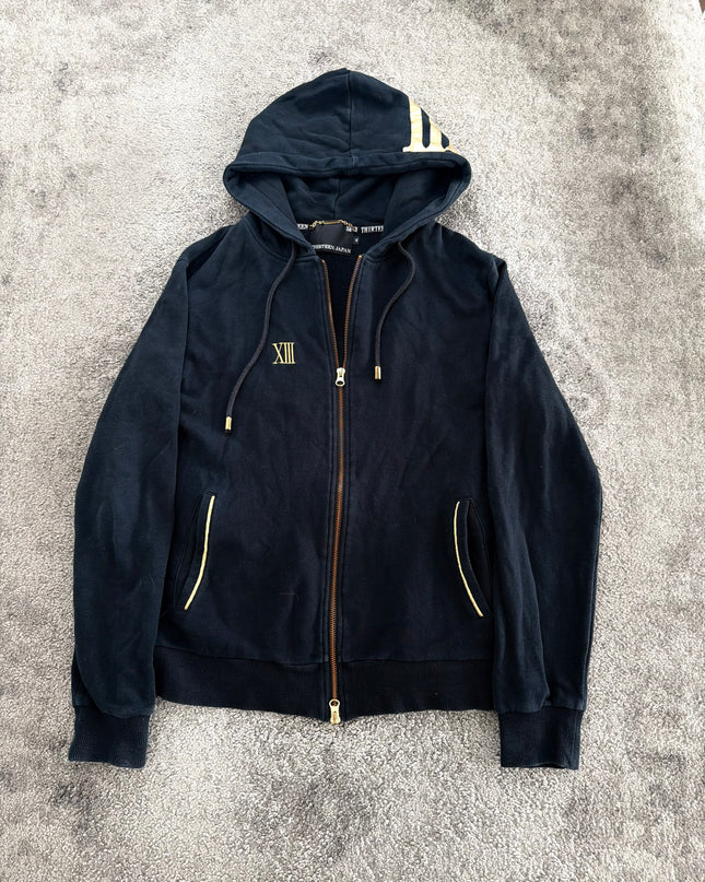 THIRTEEN JAPAN "XIII GOLD SCRIPT" ZIP HOODIE (S-M)