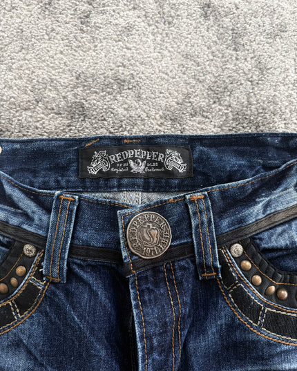 RED PEPPER "STUDDED LOGO" DENIM (M)