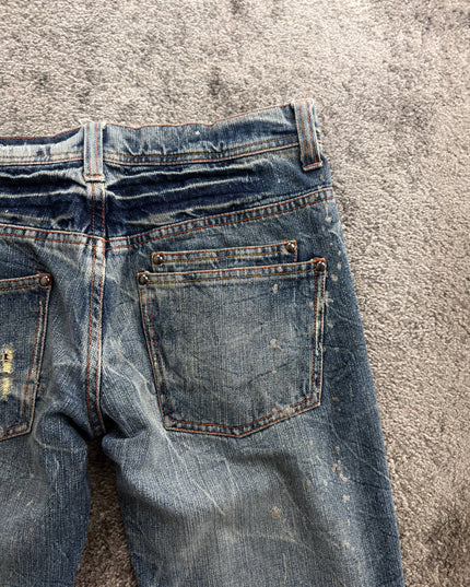 PLACE PLANS "PAINT SCAR" DENIM (S-M)