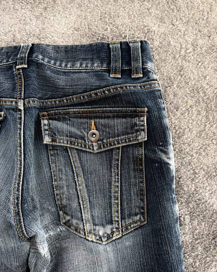 MICHEL KLEIN "GHOST FADE FLARE" DENIM