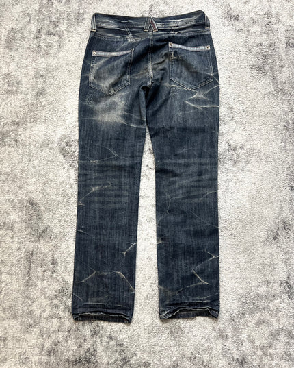 SUPERUBIS "CRACKED INDIGO" DENIM