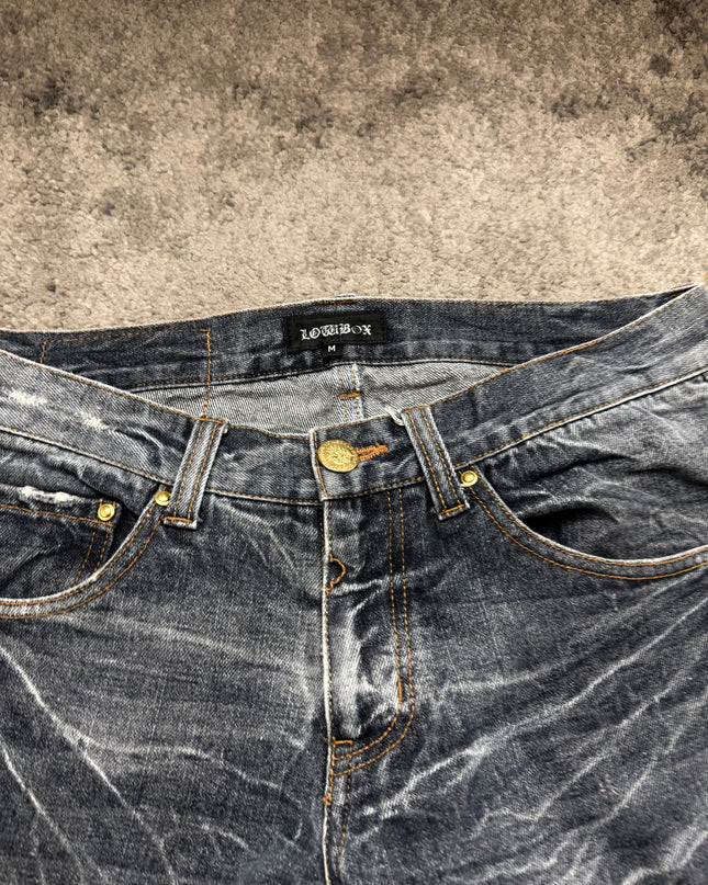 LOWBOX "CRACKED FLARE" DENIM (S-M)