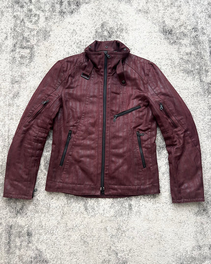 KEY SUEDE BIKER JACKET RED