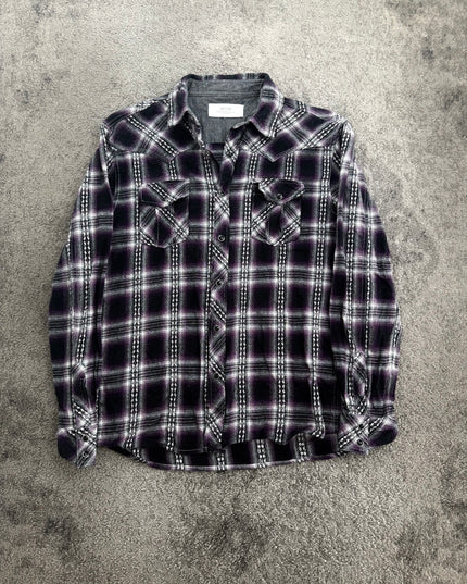 THRUXTON "MIDNIGHT STATIC" FLANNEL (M)