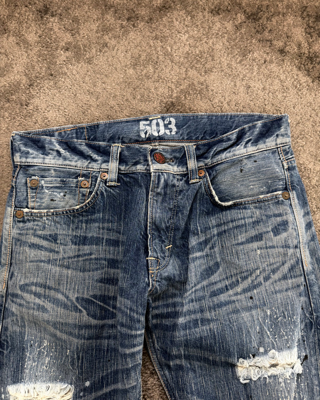 503 "DISTRESSED REBEL" DENIM