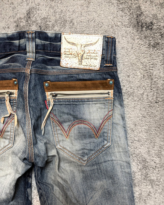 EDWIN XVS "RUSTLINE FADE RIDER" DENIM