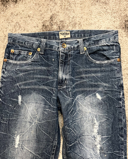 NYLAUS "SPLATTER STATIC" DENIM