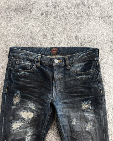 JACKROSE "DESTROYED BLACK FADE" DENIM (S)