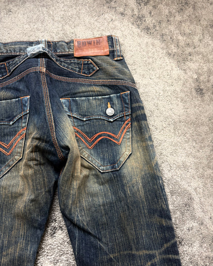 EDWIN "WHISKERED FLARE" DENIM (M)