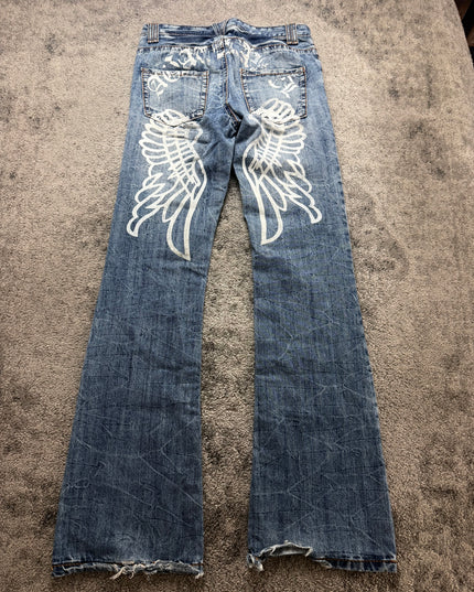 AGATE "DISTRESSED FLARE" DENIM (M)