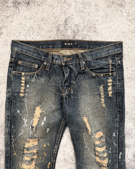 K.U.I "CHAOS PAINT" DENIM