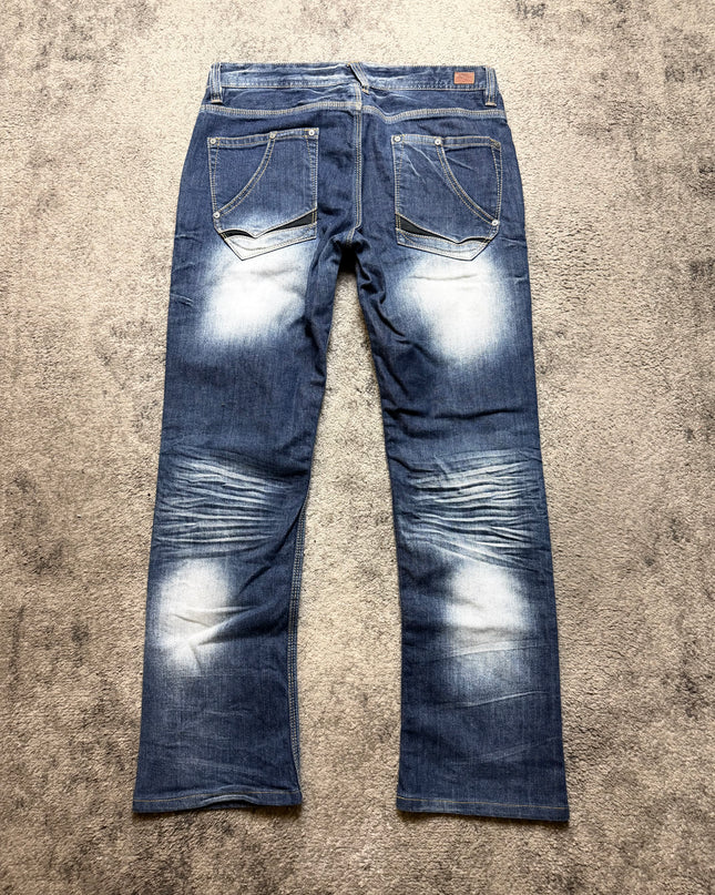 NICOLE CLUB "WHITE NOISE FADE" DENIM
