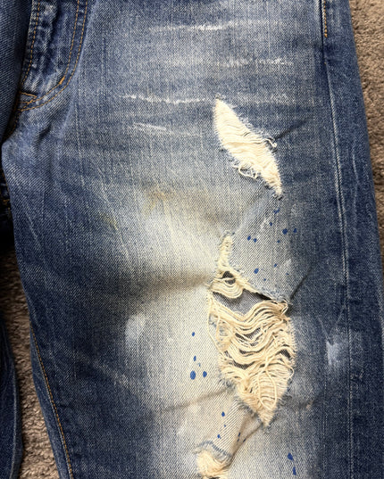 VALMAN "DESTROYED INDIGO" DENIM