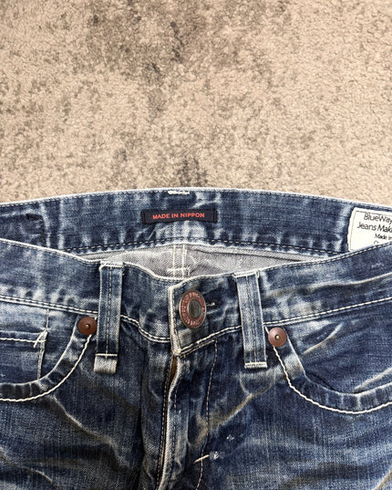 BLUE WAY "CRUSHED INDIGO" DENIM