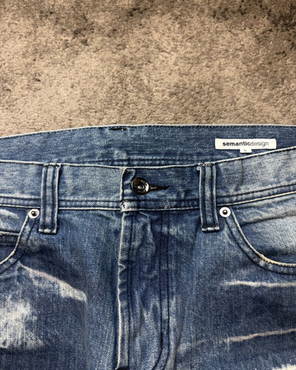 SEMANTIC DESIGN "CROSSFADE FLARE" DENIM (M)
