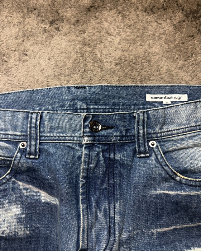 SEMANTIC DESIGN "CROSSFADE FLARE" DENIM (M)