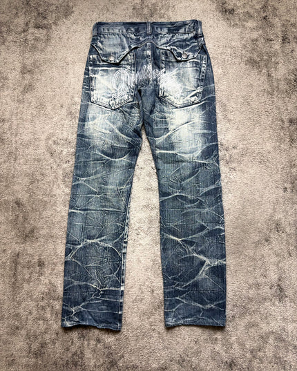 DOUBLEFOCUS "FRACTURED TIME" DENIM
