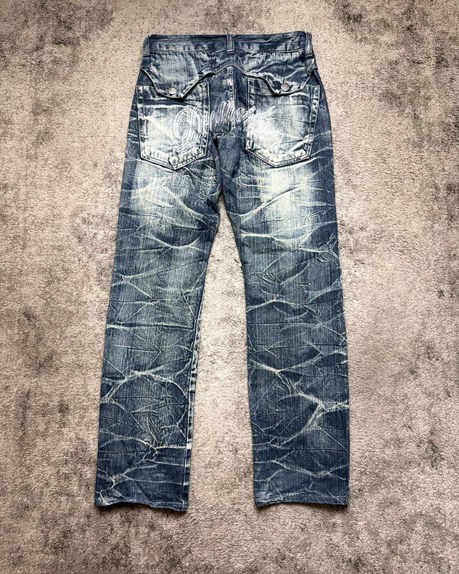 DOUBLEFOCUS "FRACTURED TIME" DENIM
