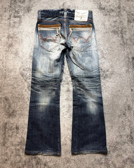 EDWIN XVS "RUSTLINE FADE RIDER" DENIM