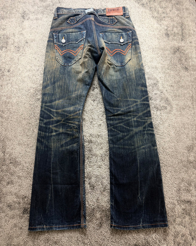 EDWIN "WHISKERED FLARE" DENIM (M)