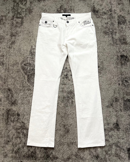 INTHEATTIC WHITE FLARE DENIM 