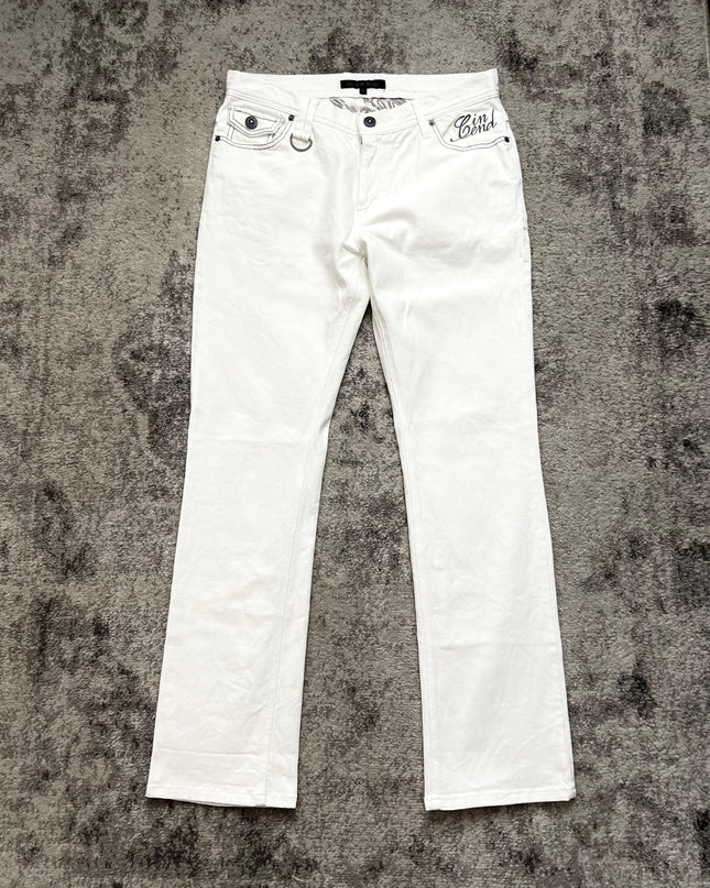 INTHEATTIC WHITE FLARE DENIM 