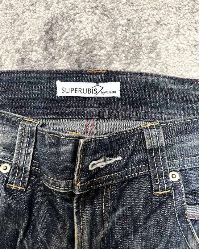 SUPERUBIS "CRACKED INDIGO" DENIM
