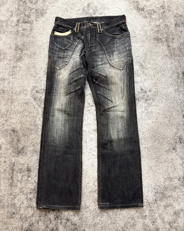 NICOLE CLUB "BROKEN LINE" DENIM