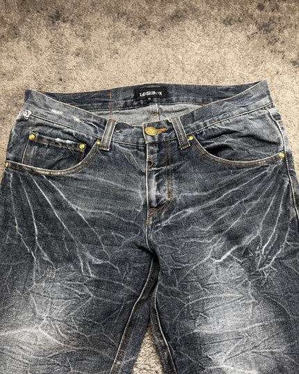LOWBOX "CRACKED FLARE" DENIM (S-M)