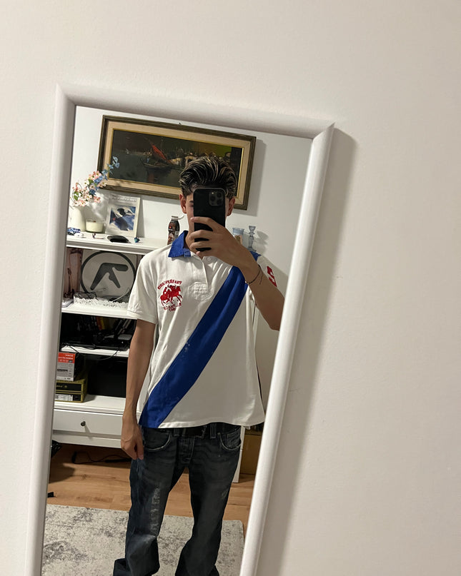 Ralph Lauren Polo Shirt White Blue