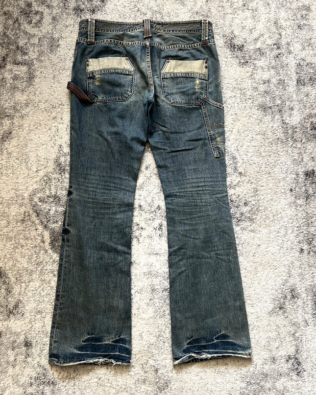 BACKNUMBER WASHED FLARE DENIM