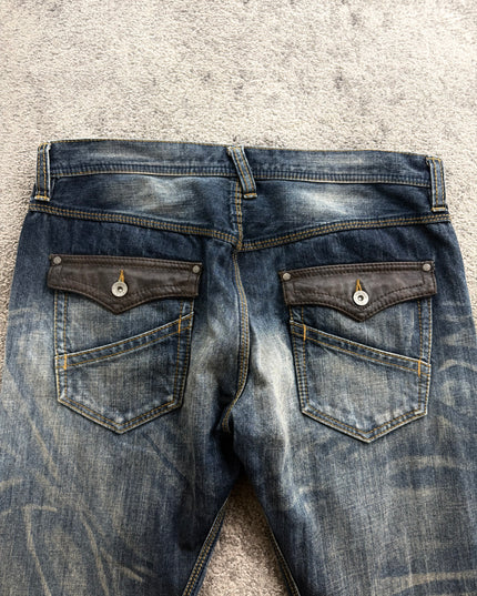 HIDEAWAYS "DISTRESSED REBEL" DENIM (M)