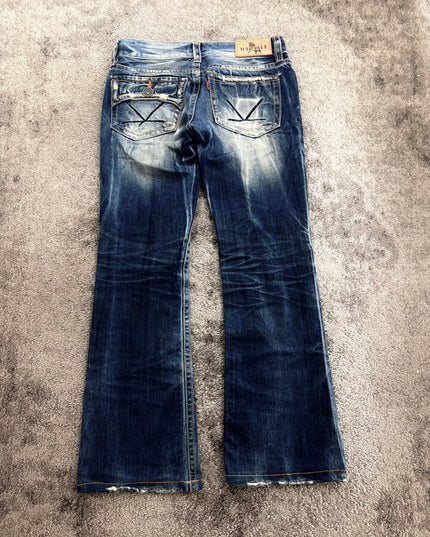 MARAXIA "FLARED INDIGO" DENIM (S)
