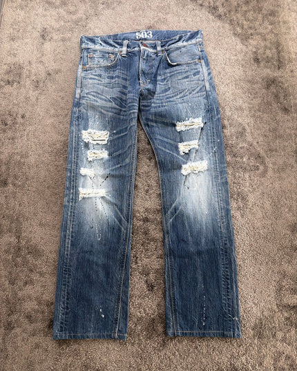 503 "DISTRESSED REBEL" DENIM
